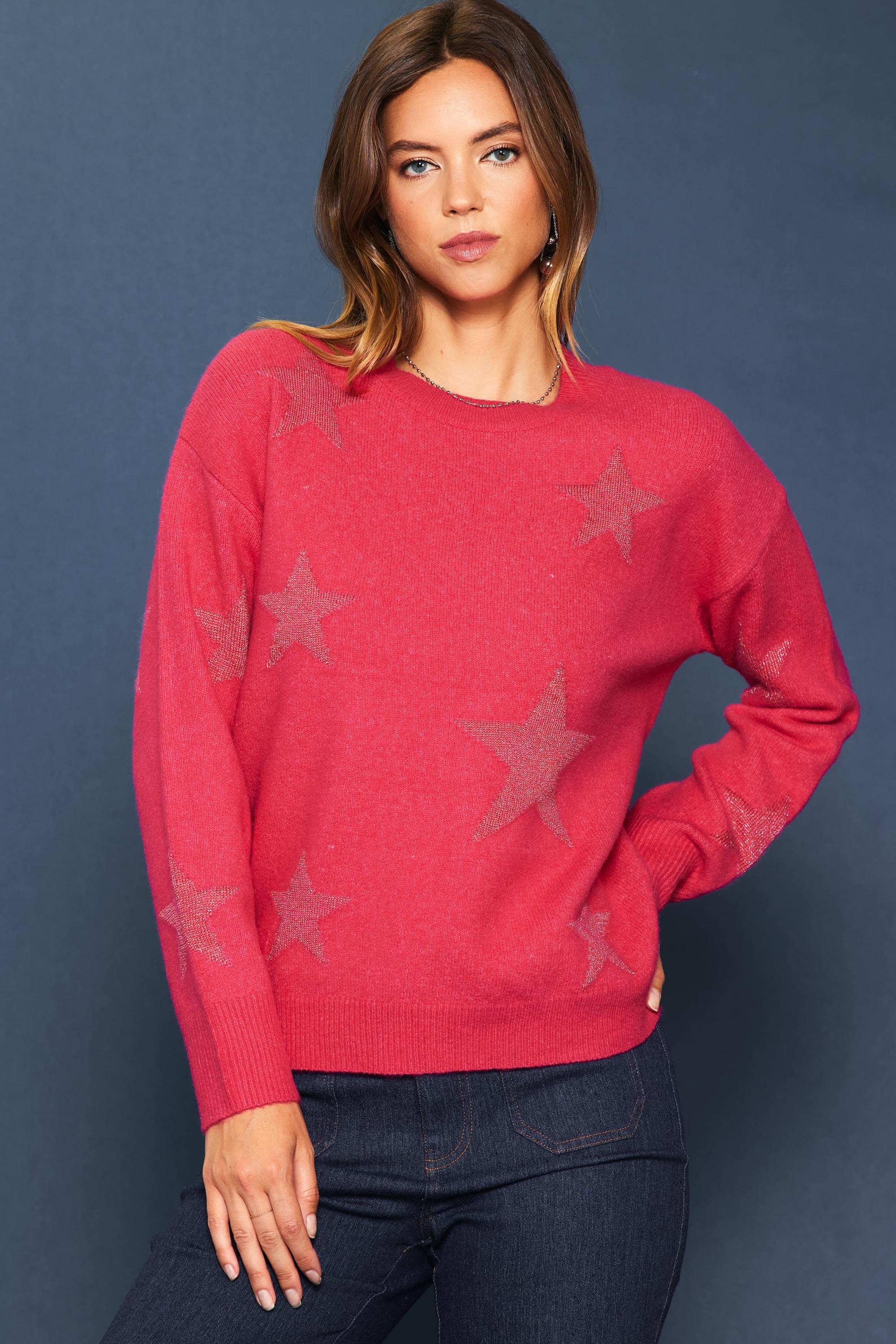 SKIES ARE BLUE SHINING STAR SWEATER