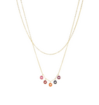 MARLYN SCHIFF LAYERED CHARM NECKLACE