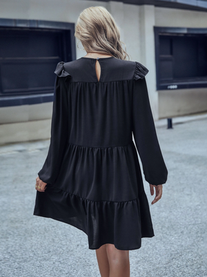 ANNA-KACI BLACK TIERED DRESS