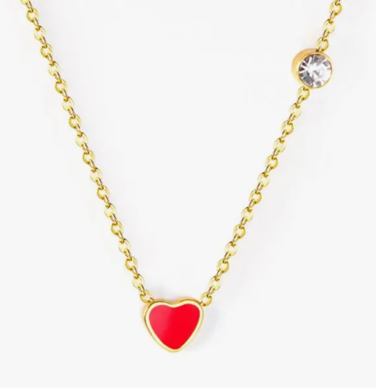 GOT TO HAVE IT FASHION RED HEART NECKLACE