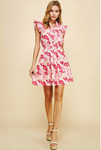 PINCH PINK FLORAL MINI DRESS