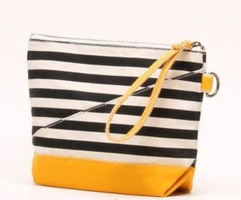 SHOREBAGS ALL-IN STRIPED WRISTLET POUCH