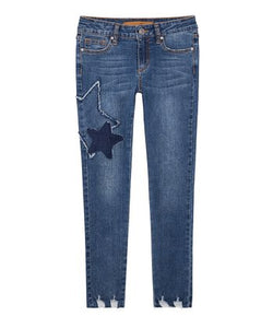 JOES BILLIE STAR PATCH GIRLS DISTRESSED JEANS